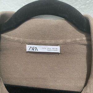 Zara Beige Textured Jacket
